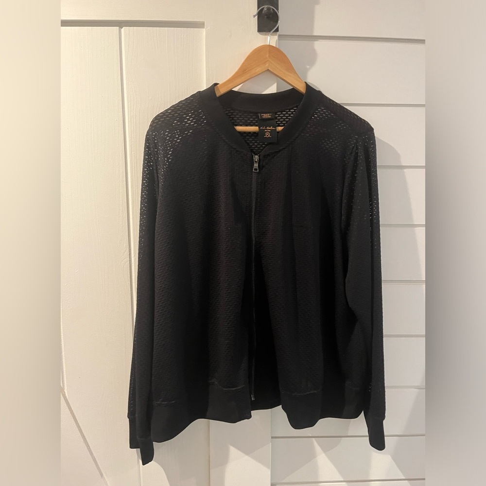 Nadia Aboulhosn X Love & Legend for Addition Elle Mesh Bomber Jacket